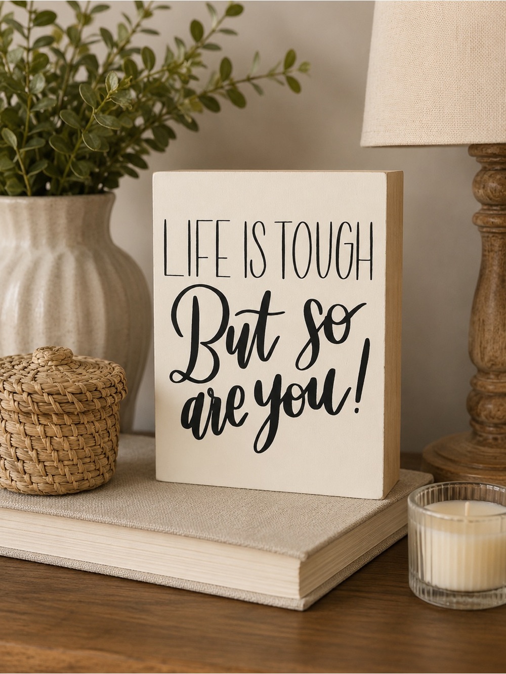 Inspirational Wood Box Sign
